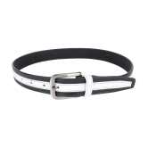 Zacharias Boys Synthetic Leather Belt for kids kb-22 (Black & White; 6-10 Years) (Pack of 1) - None