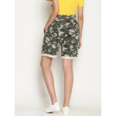 Wolfpack Women Camo Printed Shorts-S