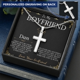 Boyfriend Gift, Cross Necklace Gifts for Boyfriend, Boyfriend Christmas Gift, Boyfriend Anniversary Gift, Boyfriend Birthday Gift #0913 Dan-Standard Box