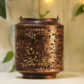 Copper Finish Hanging Lantern-