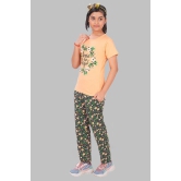 Girls Printed Cotton Round Neck Short Sleeves Pyjama Set-13-14 years