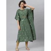 Janasya - Green Crepe Womens Kaftan Kurti ( Pack of 1 ) - XL