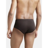 Jockey 8035 Men Super Combed Cotton Solid Poco Brief - Brown (Pack of 3) - None