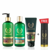 Onion Shampoo 300ml, Hydrating Body Wash 325ml, Face Wash Deep Cleanse 50gm + FREE NANO CALIBER Deo (Pack of 4)