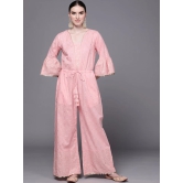 Women Pink Printed Basic Jumpsuit