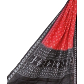 Rust Black Sambalpuri Handwoven Single Ikat Cotton Dupatta