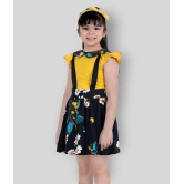 Naughty Ninos - Yellow & Black Polyester Girls A-line Dress ( Pack of 1 ) - None