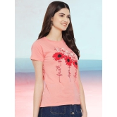 Fabflee - Peach 100% Cotton Regular Women''s T-Shirt ( Pack of 1 ) - None