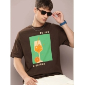 Dillinger Cotton Oversized Fit Printed Half Sleeves Mens T-Shirt - Brown ( Pack of 1 ) - None