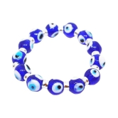 DEV RATNA KENDRA  Turkish Blue Evil Eye Hand Charm Bracelet for Men and Women(FREE NAZAR BATTU)