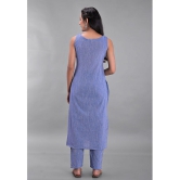 Maquien - Blue Straight Rayon Women's Stitched Salwar Suit ( Pack of 1 ) - None