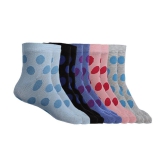 Texlon - Multicolor Cotton Women's Ankle Length Socks ( Pack of 5 ) - None