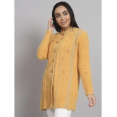 eWools.in Woollen Round Neck Women''s Buttoned Cardigans - Gold ( ) - None