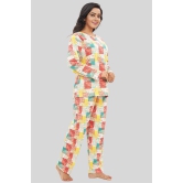 Women Full Sleeves Knit Cotton Pyjama Set-M