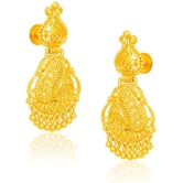 LUV FASHION Golden Drop Earrings ( Pack of 1 ) - Golden