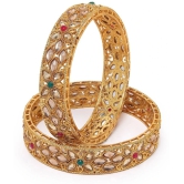 Sukkhi Gold Bangle Set ( Pack of 2 ) - None