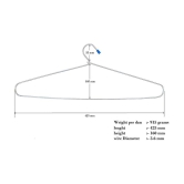 TINUMS Stainless Steel Standard Clothes Hangers ( Pack of 12 )