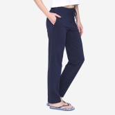 Vami Plain Cotton Rich Relax Lower For  Women - Navy XL