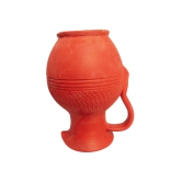 Handmade Red Clay Water Pitcher with Unique Design. (2 Litre Capacity)