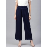 Juniper - Navy Rayon Wide leg Women's Palazzos ( Pack of 1 ) - None