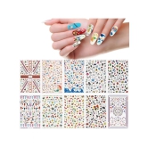 Lenon Mixed Design 10 Sheets Stickers Nail Stickers for Womens and Girls 10 g