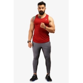 Fuaark - Maroon Polyester Regular Fit Mens Tanks ( Pack of 1 ) - None