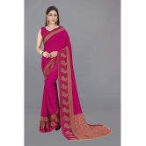 Anand Sarees - Pink Georgette Saree With Blouse Piece ( Pack of 1 ) - Pink