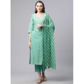 Divena - Green Straight Chanderi Women's Stitched Salwar Suit ( Pack of 1 ) - None