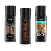 Riya Bindas , Black Rock & Born Rich Deodorant Spray & Perfume For Unisex 450 ( Pack of 3 )