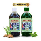 Adivasi Bhringraj Natural Hair Growth Herbal Hair Oil and Shampoo Combo (250ml)Pack of 2