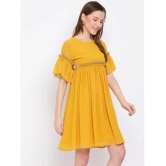 ALL WAYS YOU Polyester Yellow Fit And Flare Dress - - None