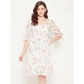 Floral Printed Georgette Empire Dress