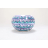 Khurja Pottery Outdoor Pot Apple Shape Light Green Colour Big Size 6 Inches