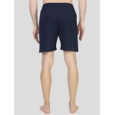 Zeffit - Navy Cotton Blend Mens Shorts ( Pack of 1 ) - None