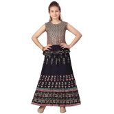 Aarika Navy Blue Cotton Girls Lehenga Choli Set ( Pack of 1 ) - None