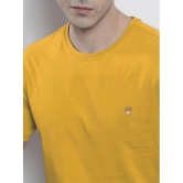 Lycos - Mustard Cotton Blend Regular Fit Men's T-Shirt ( Pack of 1 ) - None