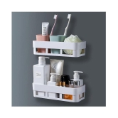 Multipurpose ABS Plastic Strong Adhesive Kitchen & Bathroom Wall Shelf // Storag - Soap Dish