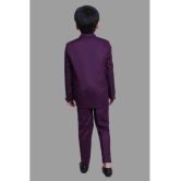 DKGF Fashion - Purple Polyester Boys 3 Piece Suit ( Pack of 1 ) - None