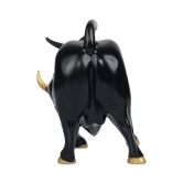 Artarium Abstract Art Bull Showpices for Living Room Charging Bull Statue Sculpture Ornament Animal Figurines for Table Decor Gifting Home Decoration Car Accessory (1 Piece) (Glossy Black)