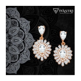 VIVASTRI Rose Gold Drop Earrings ( Pack of 1 ) - Rose Gold