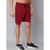 Rodamo  Men Maroon Slim Fit Sports Shorts