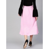 Women Pink Solid A-Line Skirts