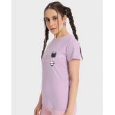 AKTIF Lavender Cotton Blend Regular Fit Womens T-Shirt ( Pack of 1 ) - None