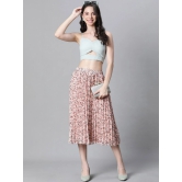 Oxolloxo Floral Printed Accordion Pleats Dobby Flared Midi Skirt