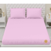 100% Cotton Premium Bedsheet 300 TC-Pink