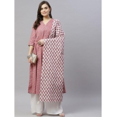 miravan - Pink Cotton Women's Angrakha Kurti ( Pack of 1 ) - None