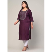 Swasti - Purple Rayon Womens Straight Kurti ( Pack of 1 ) - None