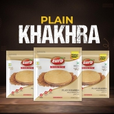 Euro Plain Khakhra 180Gm Pack of 4|Roasted Not Fried | Cholesterol Free | Zero Transfat |Vacuum-Sealed for Freshness | Authentic Gujarati Snack, Ideal for Tea Time | Healthy Khakhra Options| Healthy Snacking