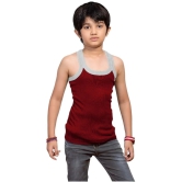 ICONIC ME Multi Color Cotton Solid Boys Vest ( Pack of 5 ) - None