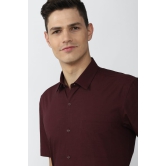 Men Maroon Regular Fit Formal Half Sleeves Formal Shirt